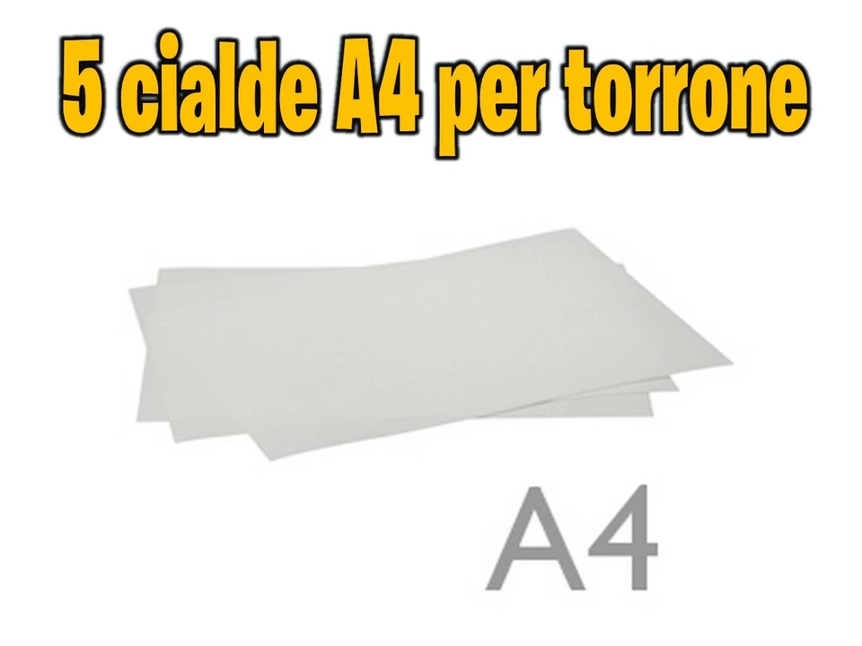 MODECOR ITALIANA 5 CIALDA A4 OSTIA BIANCA per Torroni e dolci Natale ostia per torrone ostie