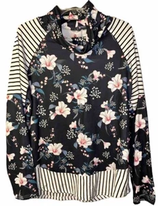 Teen Trendy Ruffle Girl Turtleneck Long Sleeve Long Shirt Casual Top Tunic Sz XL - Picture 1 of 9