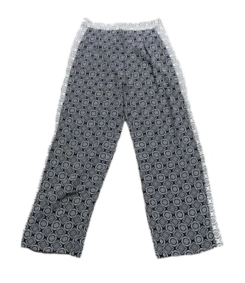 rag & bone Black White Colette Relaxed Fit Viscose Pant Size 8 - Image 1 of 3