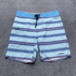 Patagonia Shorts 34 mehrfarbig gestreift Stretch Hobelbrett ungefüttert 9 in LESEN - Bild 1 von 10