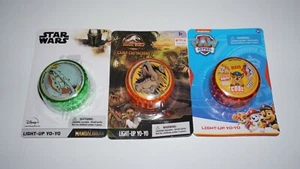 (3 Set) Star Wars Mandalorian & Jurassic World & Paw Patrol Light Up Yo Yo - Picture 1 of 4