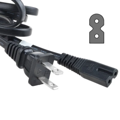 6ft 2-Prong Power Cord for Sharp AQUOS LC-46D62U LC-46SB54U LC-20SH4U LC-20SH6U - Image 1 of 4
