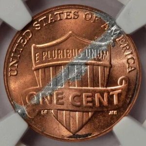 2022 D NGC MS63  Defective Plating Shield Cent Mint Error Rare Date For Errors - Picture 1 of 4