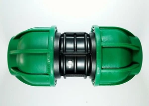MANICOTTO A COMPRESSIONE D. 16 IN POLIETILENE GIUNTO RACCORDO TUBO IRRIGAZIONE - Imagen 1 de 1