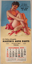 Vintage Auto Parts Advertising Rolf Armstrong Cherie 1956 Pin-Up Calendar Sample