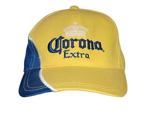 Gorra de béisbol Corona Extra Beer - amarilla y azul ajustable con tirantes unisex - Imagen 1 de 10