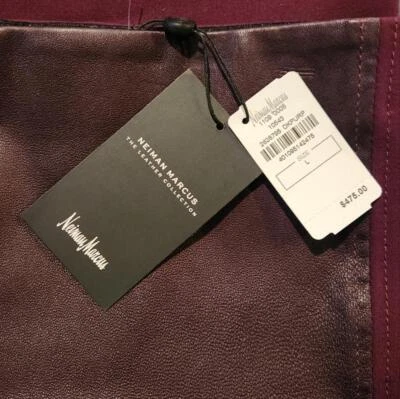 Falda lápiz de cuero Neiman Marcus talla L nueva con etiquetas Foto 1 de 4