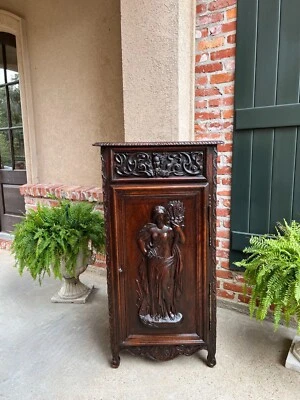 Antiguo gabinete francés tallado roble Deméter cosecha Cornucopia diosa griega Foto 1 de 4