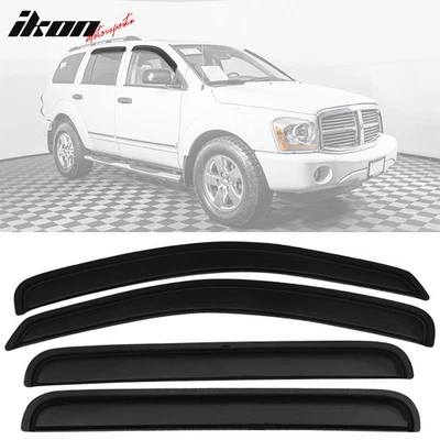 Se adapta a 04-10 Dodge Durango y 07-09 Chrysler Aspen viseras de ventana protector de ventilación 4 piezas Foto 1 de 4