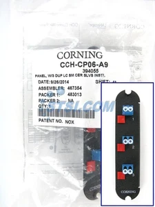 Corning CCH-CP06-A9 Patch Panel, 3 LC Duplex OS2 Singlemode Adapters ~STSI - Picture 1 of 3