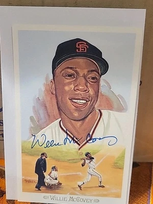 WILLIE MCCOVEY SIGNED PEREZ STEELE CELEBRATION POSTCARD  JSA - Image 1 of 2