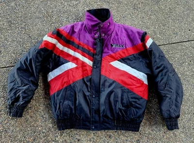 Vintage Yamaha Jacket Mens Large Snowmobile Racing Zip Up Coat Vmax - Image 1 of 4