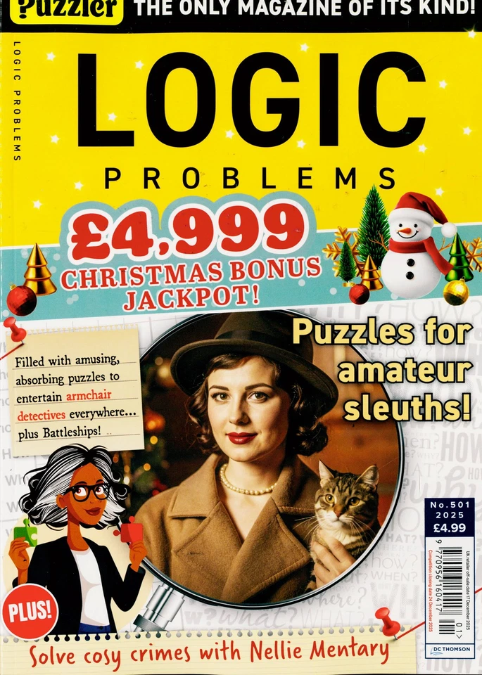 PUZZLER LOGIC PROBLEMS MAGAZINE NO 501 - Image 1 of 1