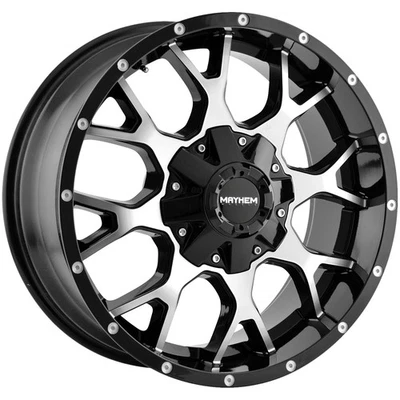 Mayhem 8015 Warrior 17x9 6x135/6x5.5" +18mm Black/Machined Wheel Rim 17" Inch Foto 1 de 4