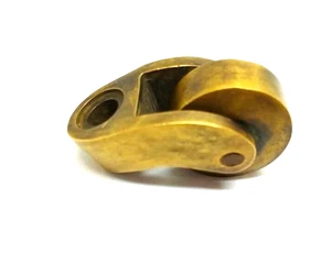 solid Brass foot castors wheel for chairs tables BED old style small screw - Picture 1 of 6