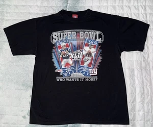 Camicia New York Giants uomo XL blu manica corta Super Bowl XLII NFL abbigliamento squadra - Foto 1 di 8