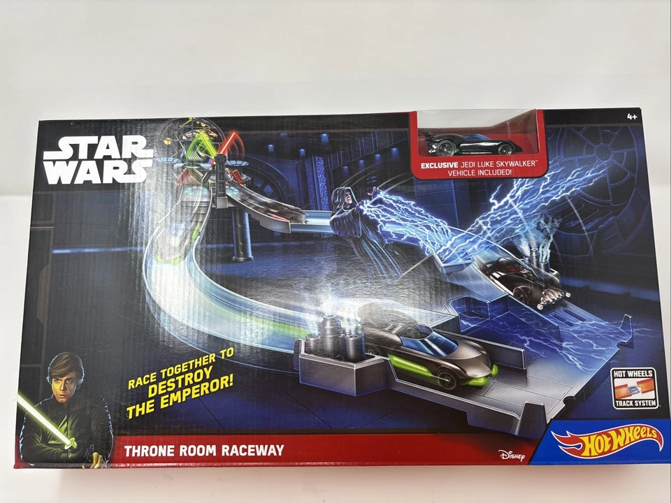 NEW Hot Wheels STAR WARS Throne Room Raceway Track Set With Car 2015 Disney Ret - Image 1 of 4