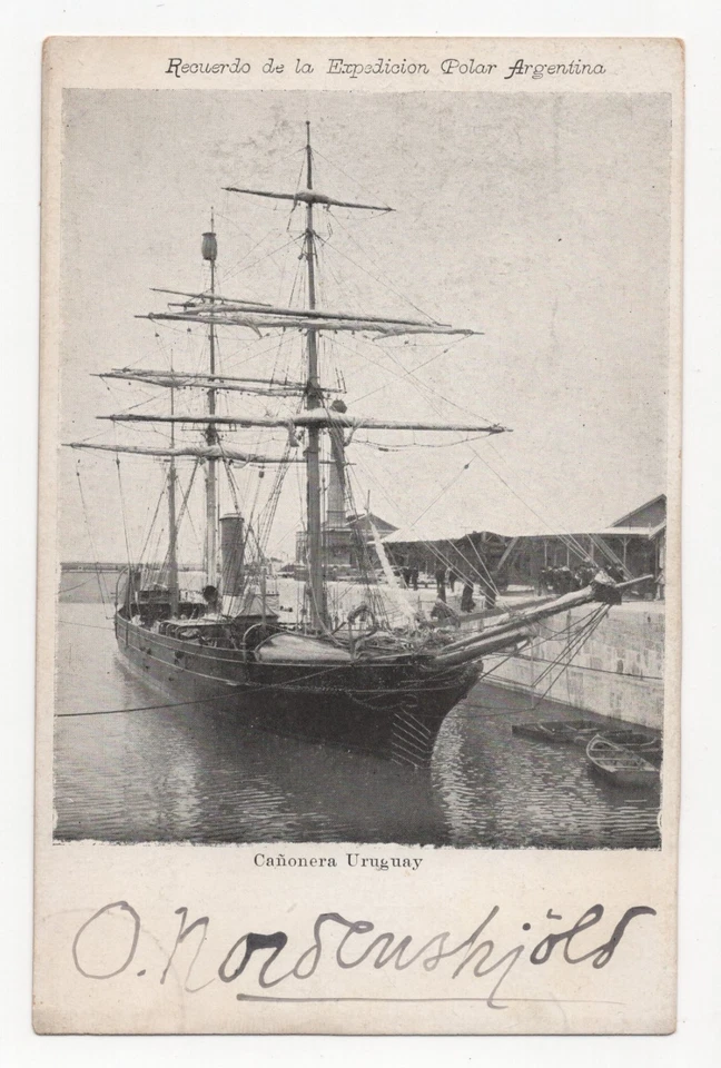 ARGENTINA 1903 ANTARCTIC EXPEDITION POSTCARD AUTOGRAPHED OTTO NORDENSKJOLD - Image 1 of 2