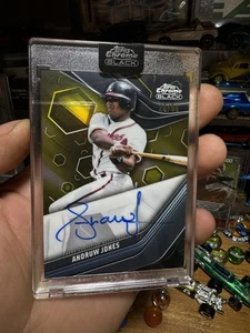 Perfect Andruw Jones 2023 Topps Chrome Black - Gold Auto /50 - Braves 20/50 Rare - Bild 1 von 12
