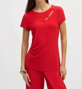 Joseph Ribkoff tailliertes Top mit Schlüsselloch vorne Größe 10 (UK 12) - Bild 1 von 4