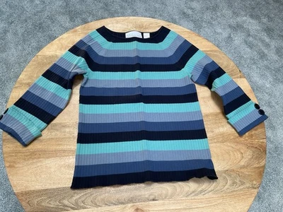 Top Pullover Primera Edición Liz Claiborne Rayas ~ M ~ Elástico ~ Mezcla de Algodón ~ Nuevo Foto 1 de 4