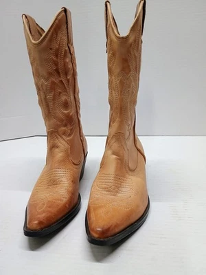 Botas de Vaquero Aldo para Mujer Euro 37 EE. UU. 6.5-7 Cuero Tostado Pull On Media Pantorrilla Foto 1 de 4