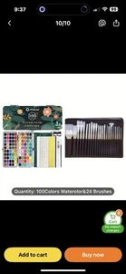 100 Aquarell & 24 Pinsel NEU Versand inklusive - Bild 1 von 6