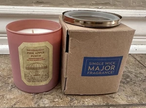 Bath & Body Works PINK APPLE PUNCH candela miscela cera di soia stoppino singolo 8 oz - Foto 1 di 5