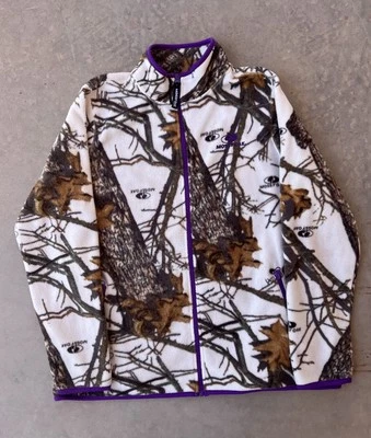 Chaqueta Mossy Oak Niñas XL 16-18 Nieve Camuflaje Cremallera Completa Vellón Blanco Camuflaje Foto 1 de 4