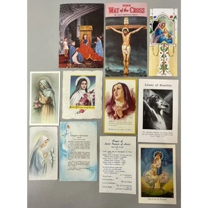 Vintage Lot Catholic Religious Ephemera, Holy Prayer Cards Devotional Catholic - Picture 1 of 7