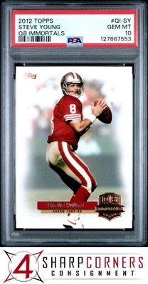 2012 TOPPS QB IMMORTALS #QI-SY STEVE YOUNG 49ERS HOF PSA 10 - Image 1 of 3