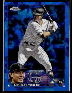 2023 Topps Chrome Sapphire Michael Toglia Rookie Colorado Rockies #616 - Picture 1 of 2