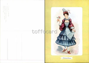 MASCHERE COMMEDIA DELL'ARTE ZIMELLI-COLOMBINA VENEZIA-A7-52 - Picture 1 of 1