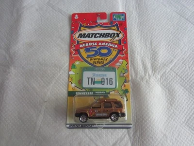 Mattel Matchbox Across America 2001: Tennessee Nissan Xterra nuevo en paquete Foto 1 de 3