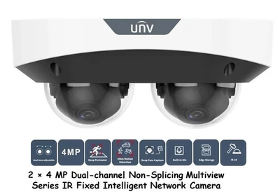 Uniview IPC3224SS-ADF28K-I1 2x 4MP Dual-Channel Multiview Series IR Camera 2.8MM - Image 1 of 3