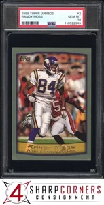 1999 TOPPS JUMBOS #2 RANDY MOSS VIKINGS HOF POP 1 PSA 10 - Picture 1 of 2