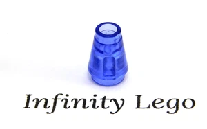 12 LEGO Trans-Dark Purple Cone 1 x 1 Round Brick (4589) - (12 Pieces) - Picture 1 of 1