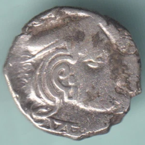 ANCIENT INDIA WESTERN KSHATRAPAS SILVER DRACHMA RARE COIN - Picture 1 of 2