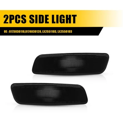 2 peças luzes de sinalização indicadoras fumê para-choque dianteiro ajuste base Scion xA 2004-2006 - Imagem 1 de 4