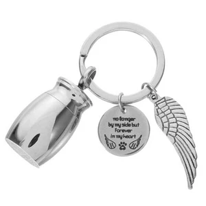 Small Keepsake Urn Keychain Mini Memorial Ashes Holder Key Chain Ashes - Picture 1 of 7