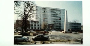 Augusta-Richmond County Gemeindegebäude & Unterzeichner Denkmal Postkarte um 1960 - Bild 1 von 2