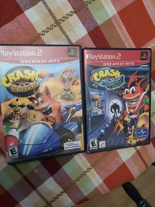 PS2 Crash Bandicoot Games Nitro Kart & Wrath of Cortex Playstation 2 - Picture 1 of 2