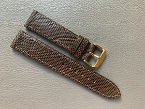 Brown Genuine Lizard skin leather watch strap band 10..17 18 19 20 21 22 23 26mm - Picture 1 of 14