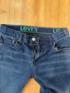 Boys LEVI’S 511 Jeans Size 27x29 14R Blue Denim Dark - Picture 1 of 6
