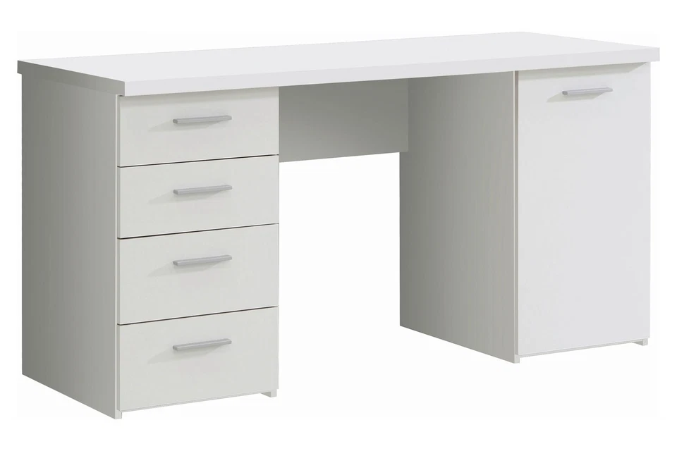 Forte MT926 145x60 cm Schreibtisch - Weiß Matt
