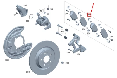 NEW MERCEDES-BENZ GLA H247 REAR BRAKE PADS A0004201706 GENUINE - Image 1 of 4