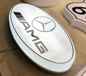 MERCEDES AMG Leuchtwandschild Auto LED Lichtkasten Garagenschild Mansave Dekor - Bild 1 von 16