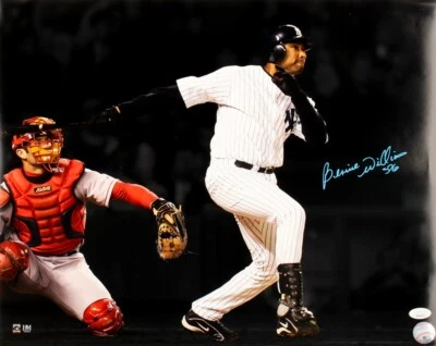 Bernie Williams Signed New York Yankees 16x20 Photo (JSA) 5×All-Star Outfielder - Image 1 of 3