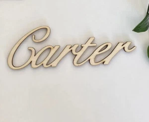 Christening, Baptism Cake Topper Name, Wooden Decorations -Wooden Name/One Name - Picture 1 of 2