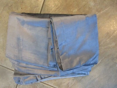 2 West Elm cotton Luster Velvet drapes panels 48 84  pewter #1 refolded New - Image 1 of 2